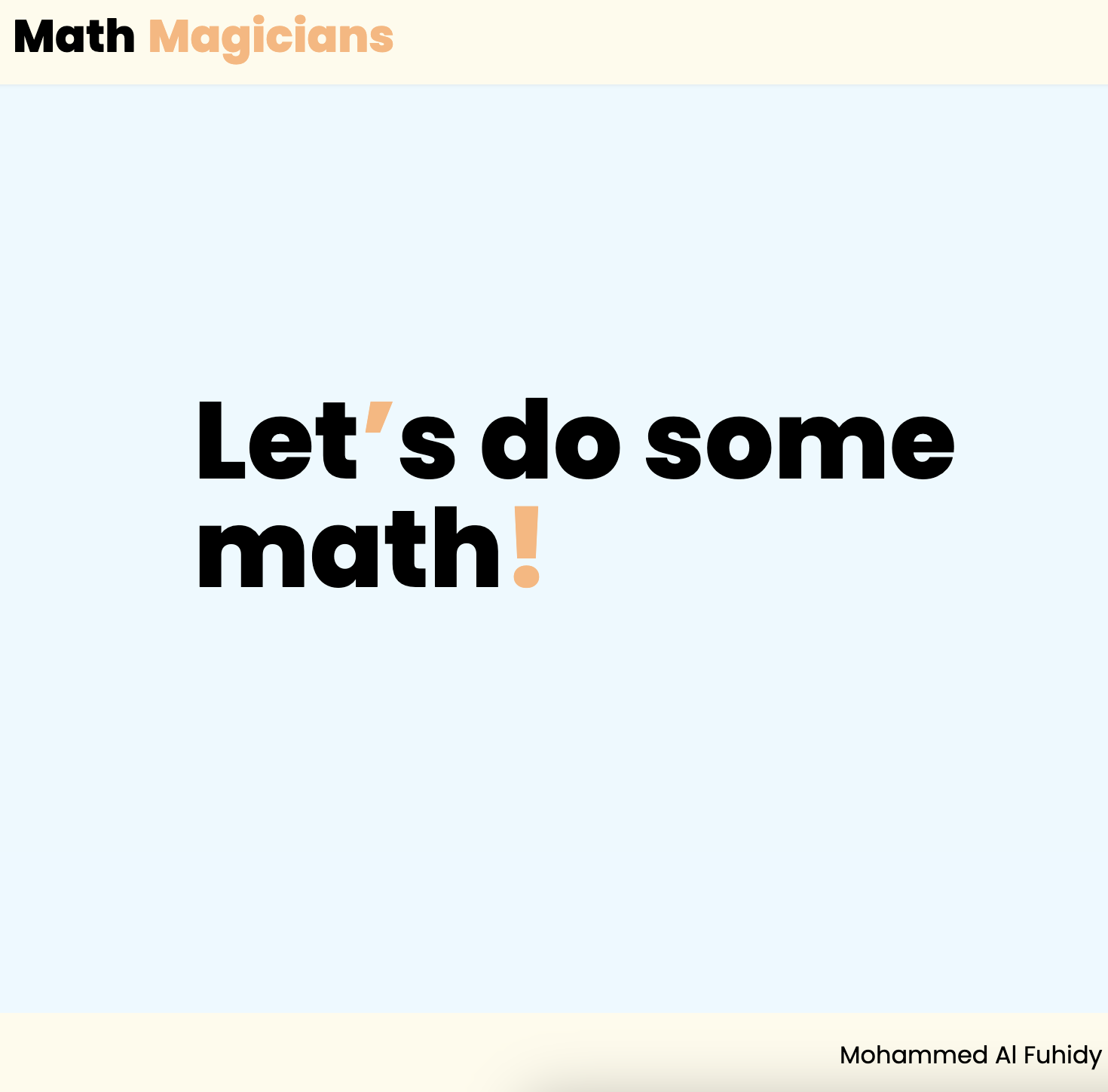 Math Magicians app