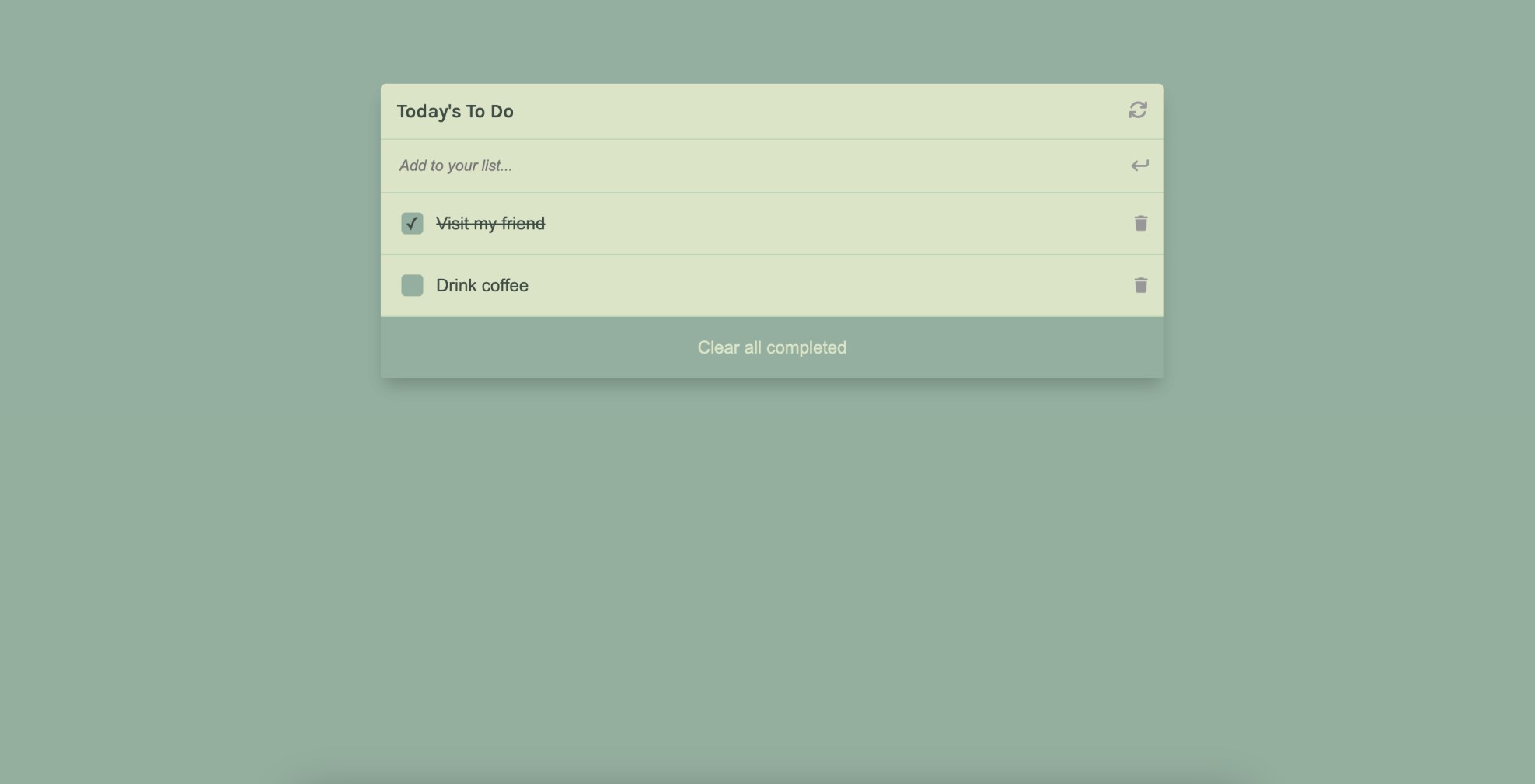 ToDo list app